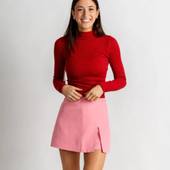 NEW Zara High-Waist Skort with Slit in Pink (Short Skirt), Size M - Picture 7 of 16